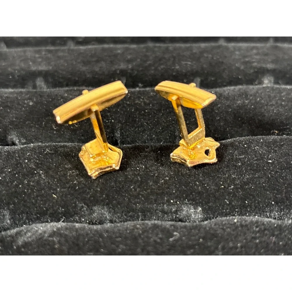 Vintage Gold Tone Baseball Glove Mitt Cufflinks Sports Novelty Men Jewelry